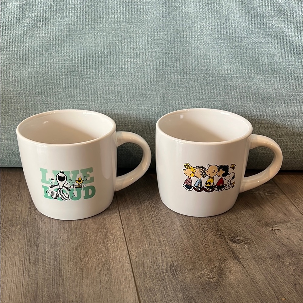 Peanuts White Mugs Set with Snoopy and Friends
